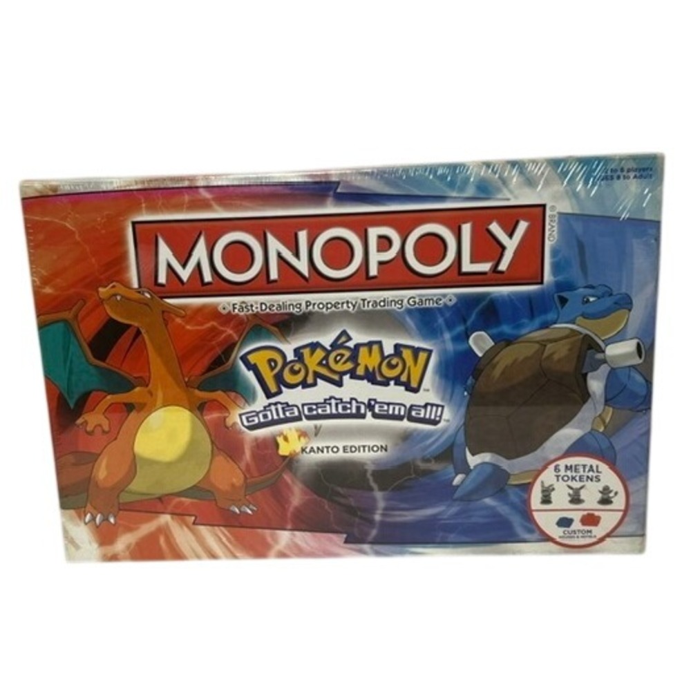 Monopoly Pokemon Kanto Edition Board Game USAopoly Charizard Blastoise New Seal